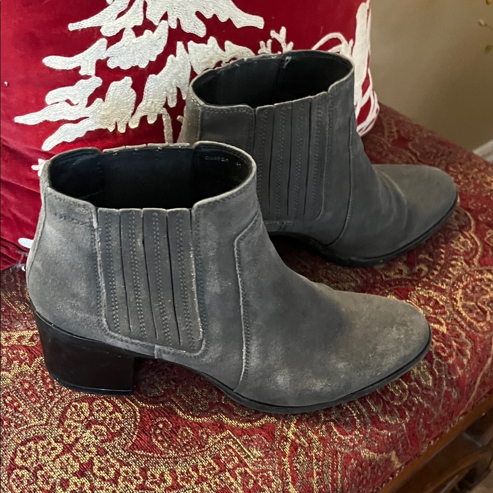 Geox Charcoal Suede Ankle Booties